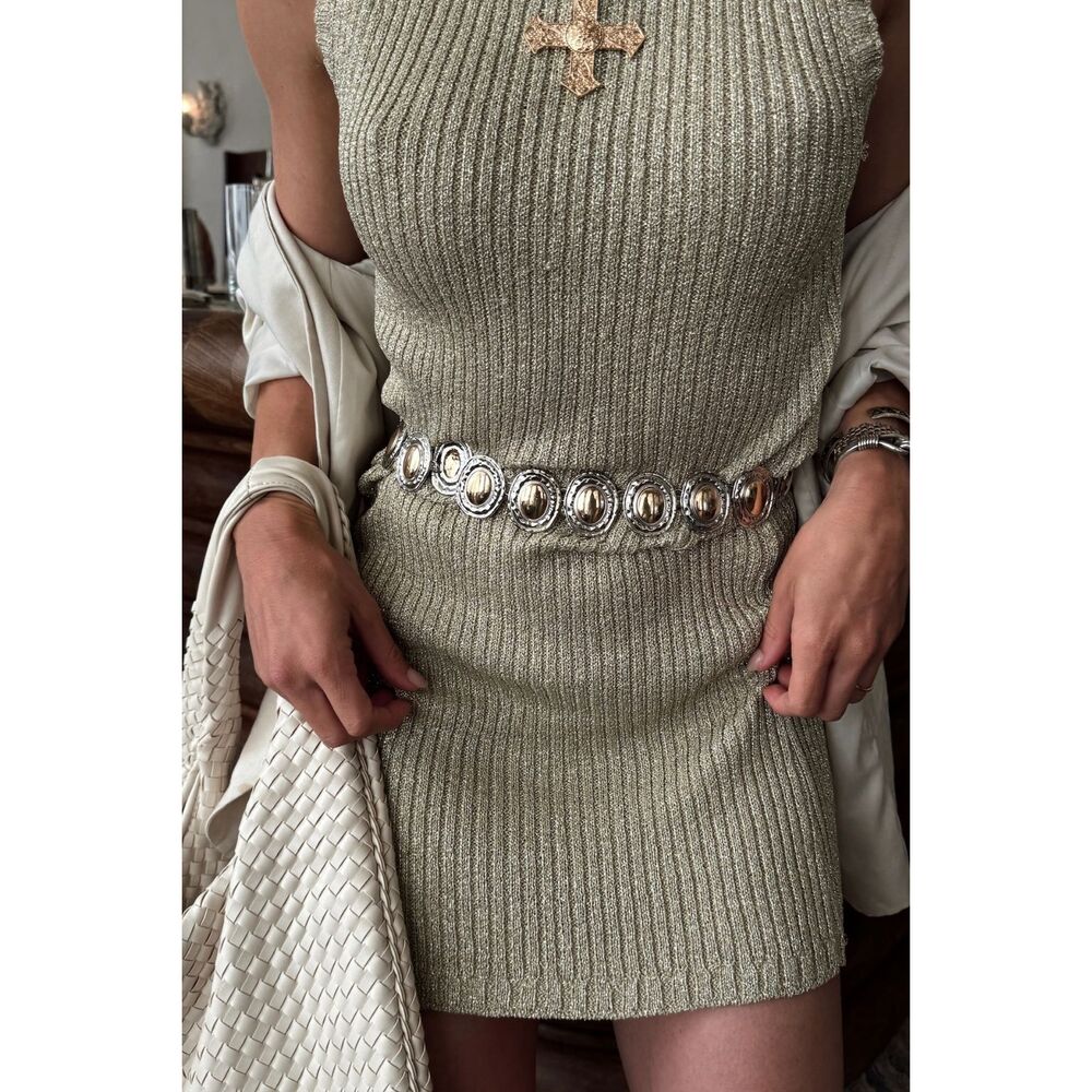 12th Tribe Bailey Gold and Silver Statement Belt
